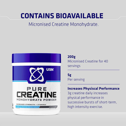 USN Creatine Monohydrate Unflavoured 500g